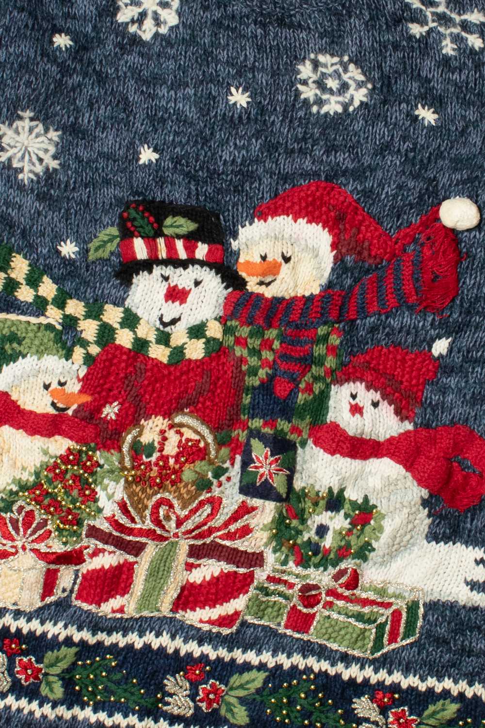 Happy Snowmen Ugly Christmas Sweater 62181 - image 2