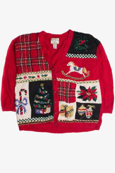 Vintage Red Ugly Christmas Cardigan 59976