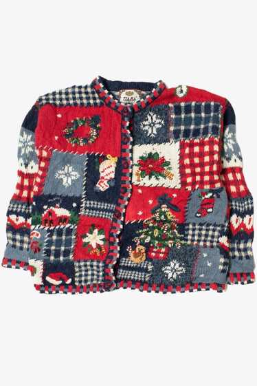 Holiday Patchwork Ugly Christmas Cardigan 61407