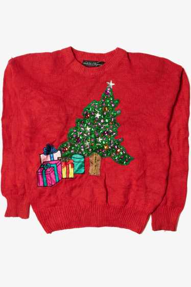 Bedazzled Christmas Tree Ugly Christmas Pullover 6