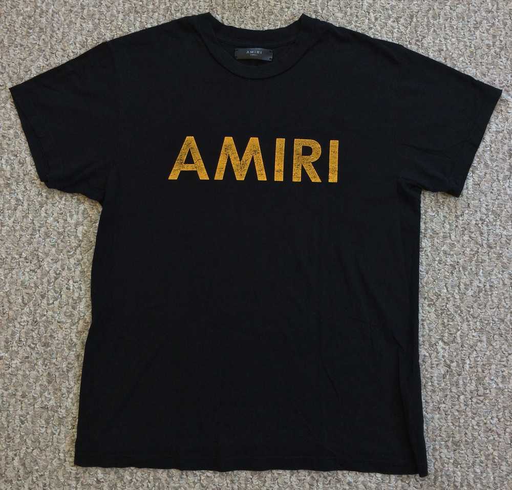 Amiri Oversized Distressed Logo Tee - image 1