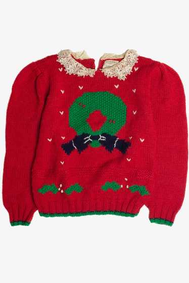 Vintage Hand Knit Ugly Christmas Sweater 59625