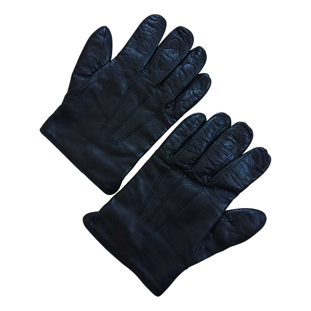 Prada Leather Logo Tab Gloves - image 1