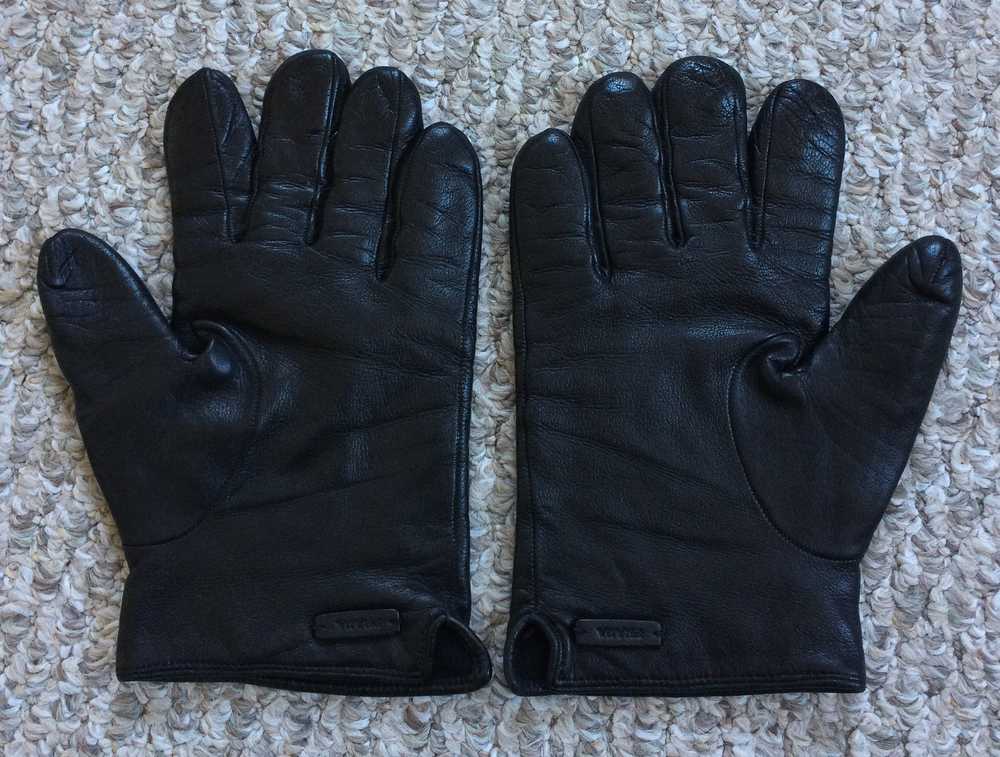 Prada Leather Logo Tab Gloves - image 3