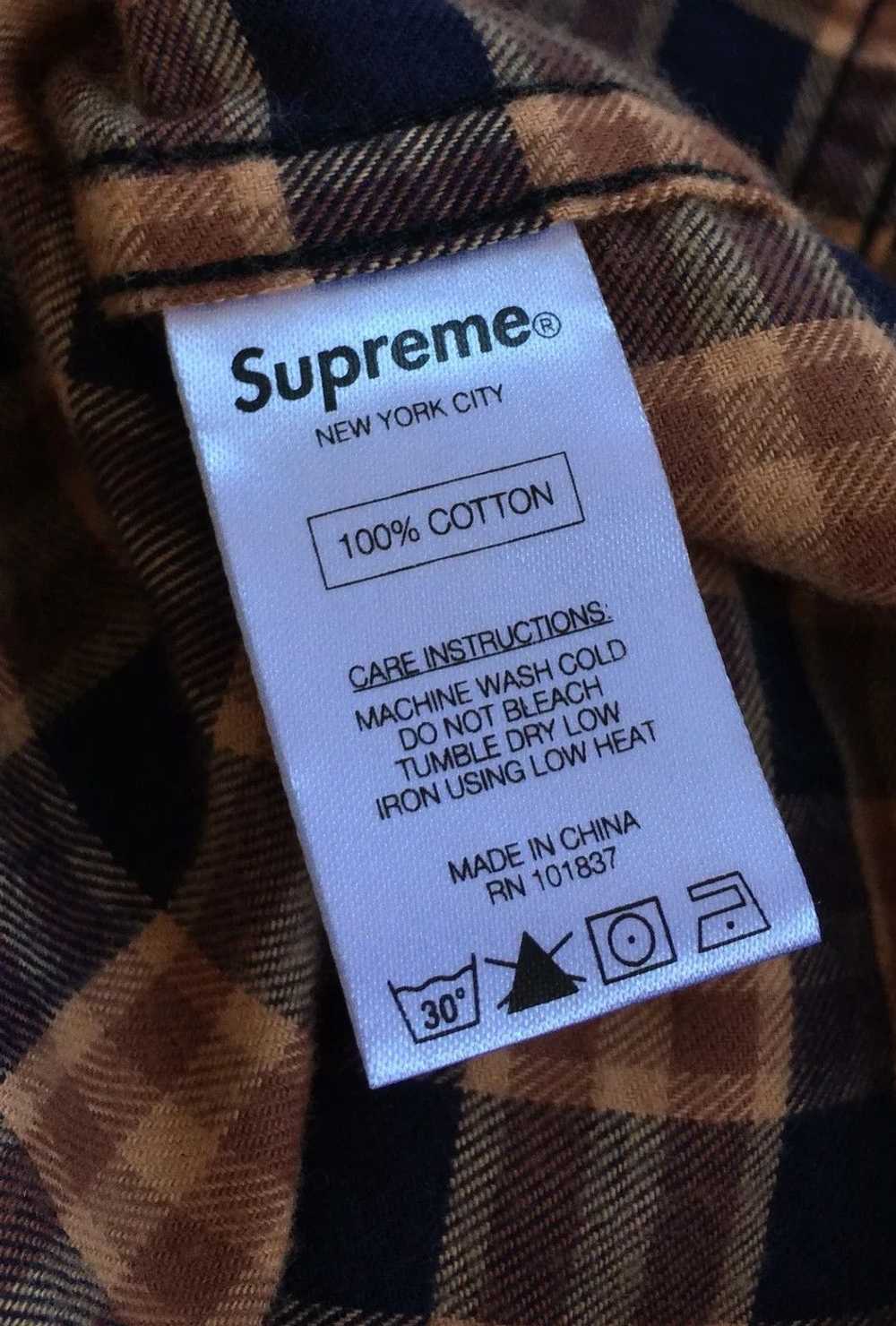 F/W 2014 Supreme Hooded Flannel size XL - image 5