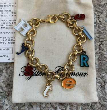 NEW Hysteric Glamour Spellout Charm Bracelet