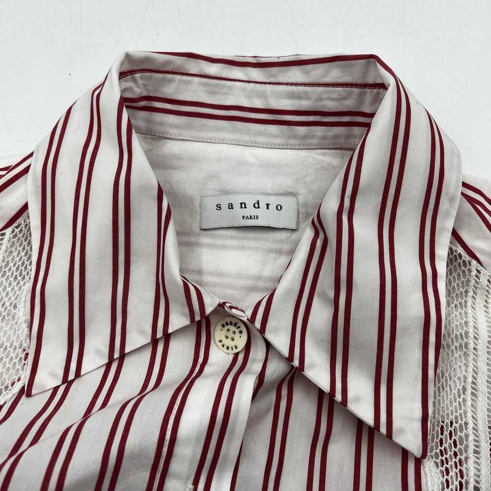 Sandro Sandro Stripe Puff Sleeve Button Up Shirt … - image 3