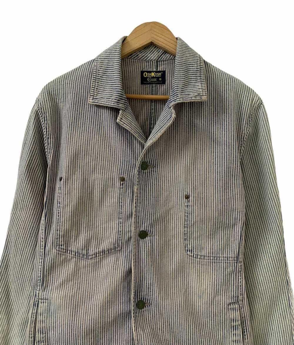 Vintage Oshkosh Classic Hickory Stripe Workwear J… - image 3