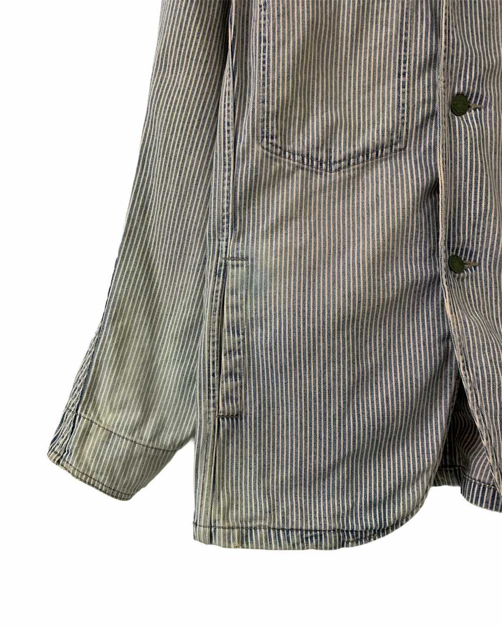 Vintage Oshkosh Classic Hickory Stripe Workwear J… - image 4