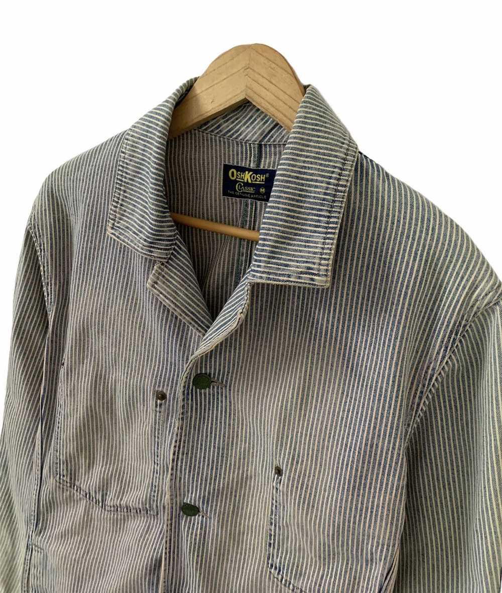 Vintage Oshkosh Classic Hickory Stripe Workwear J… - image 5