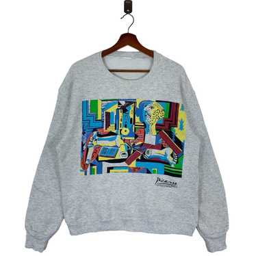 VINTAGE 90S PABLO PICASSO ART PULLOVER CREWNECK - image 1