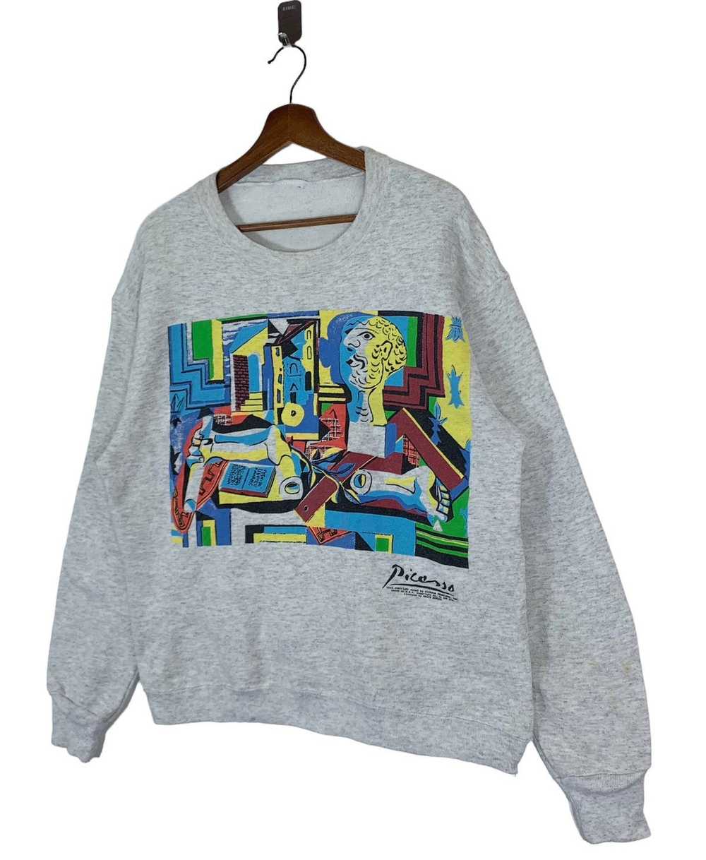 VINTAGE 90S PABLO PICASSO ART PULLOVER CREWNECK - image 4