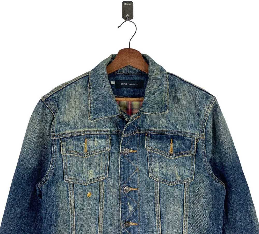 VINTAGE DSQUARED2 DENIM DISTRESSED JACKET - image 4