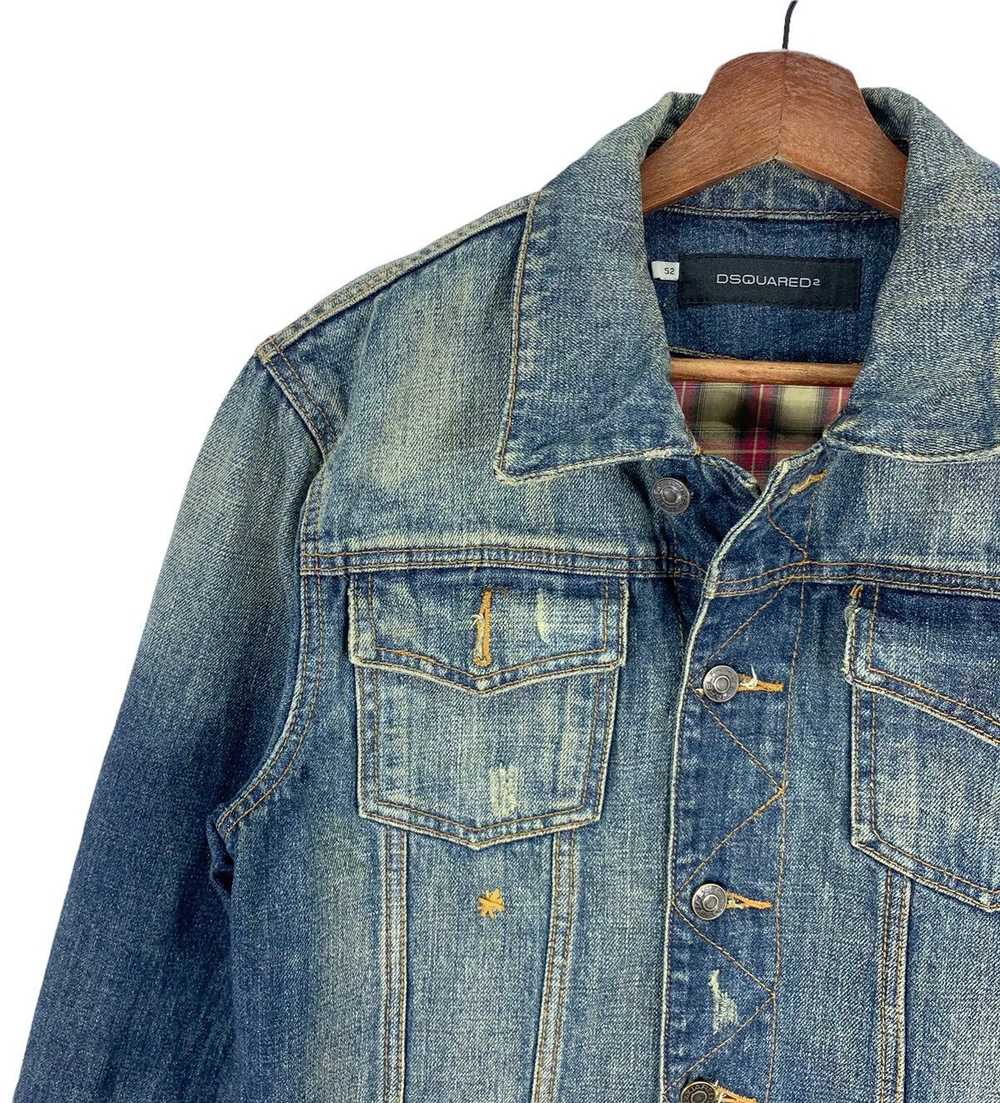 VINTAGE DSQUARED2 DENIM DISTRESSED JACKET - image 6