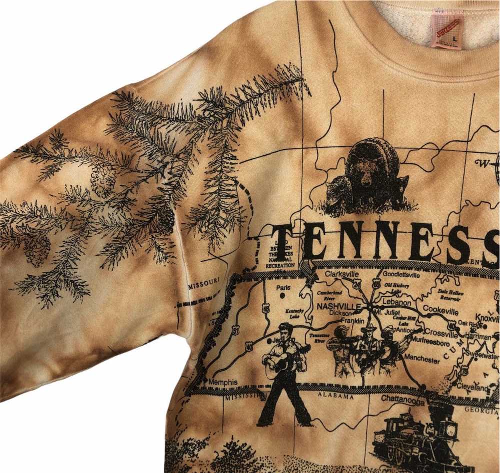 Vintage - 90s TENNESSEE State Map All Over Print … - image 3