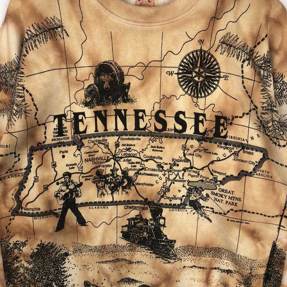 Vintage - 90s TENNESSEE State Map All Over Print … - image 5