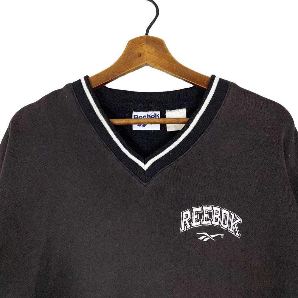 Vintage Reebok Streetwear Small Logo VNeck Sweats… - image 2