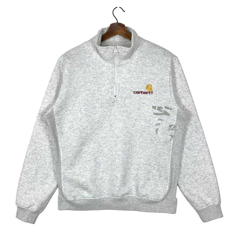 Vintage Carhartt Work In Progress Quarter Zip Swe… - image 1