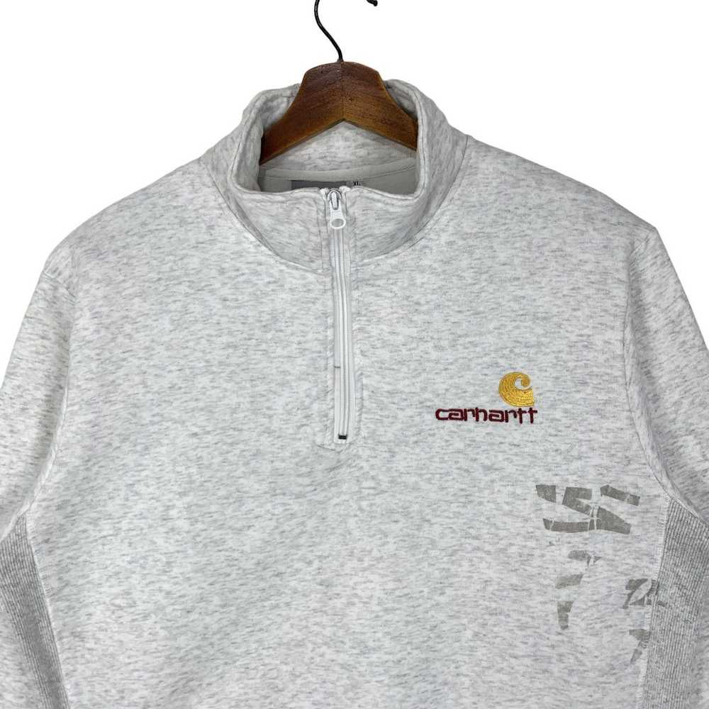 Vintage Carhartt Work In Progress Quarter Zip Swe… - image 2