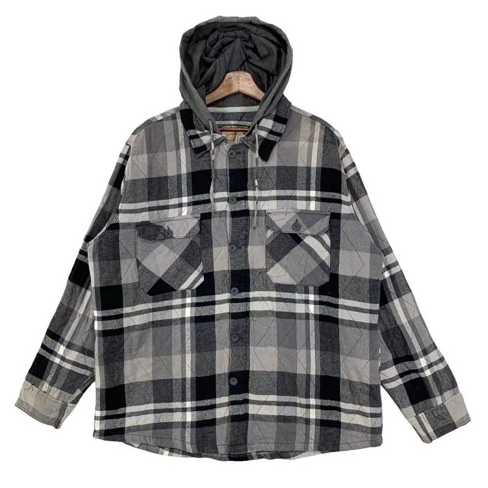 Streetwear - Vintage Op Ocean Pacific Flannel Quited Hoodie Jacket SizeXL