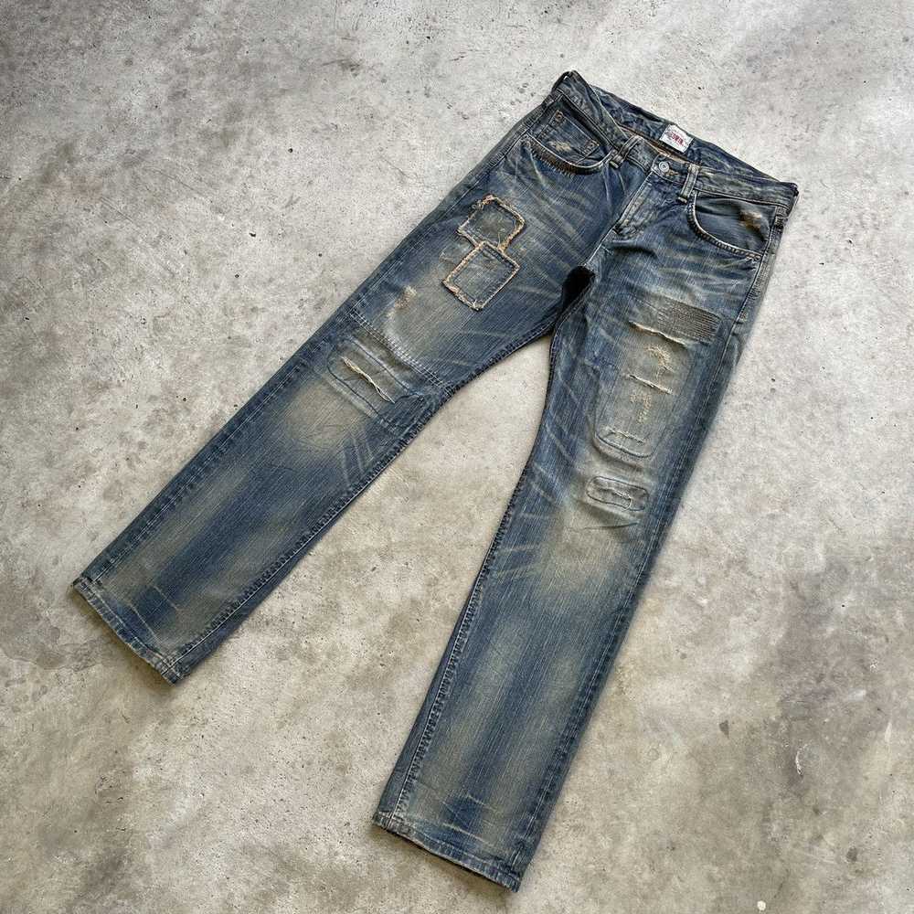 RARE🔥 Vintage RUSTY Edwin Faded Denim Jeans Pant… - image 2