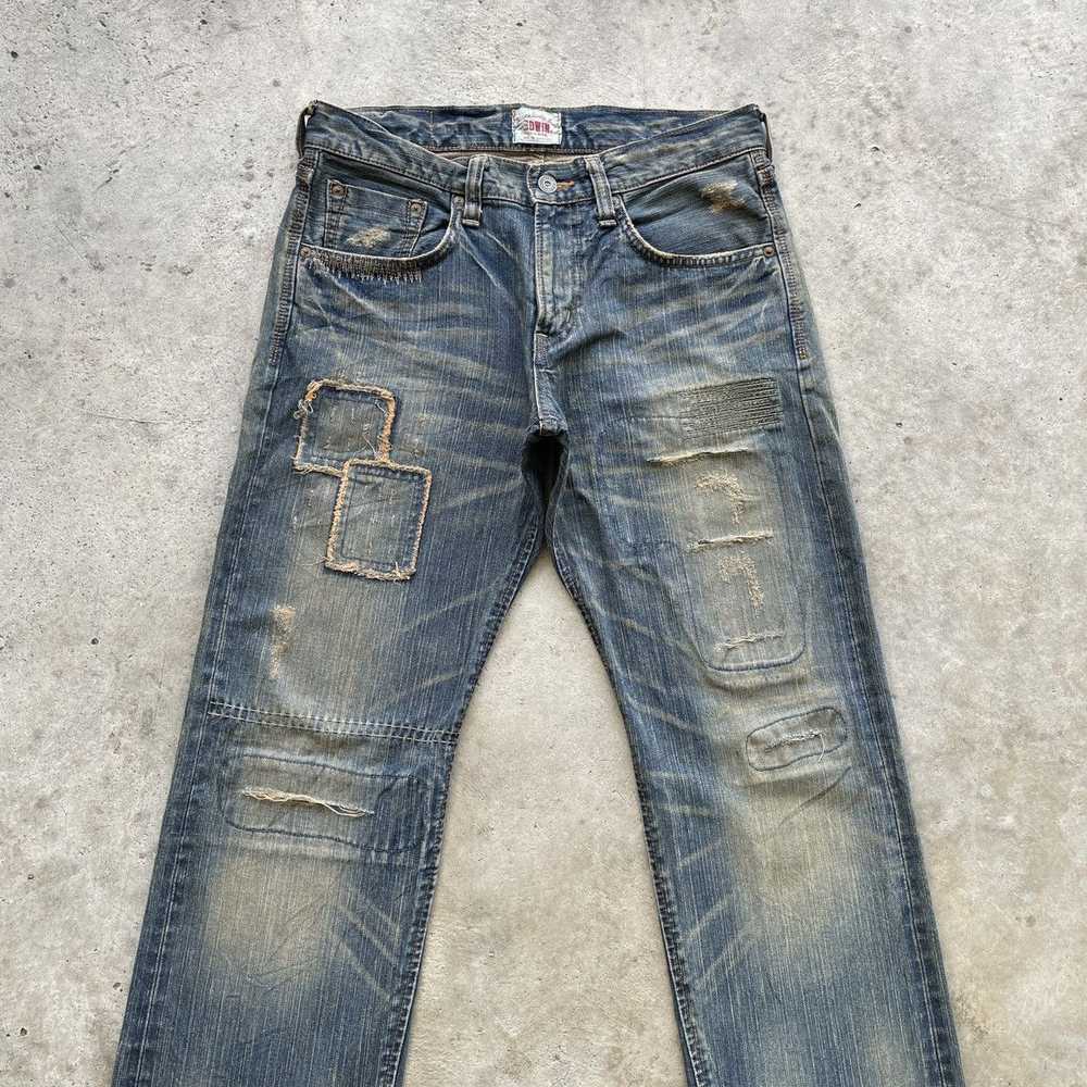 RARE🔥 Vintage RUSTY Edwin Faded Denim Jeans Pant… - image 3