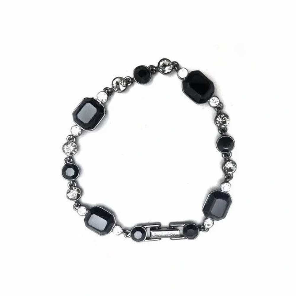 Givenchy RARE GIVENCHY BLACK SILVER STONE BRACELET - image 2