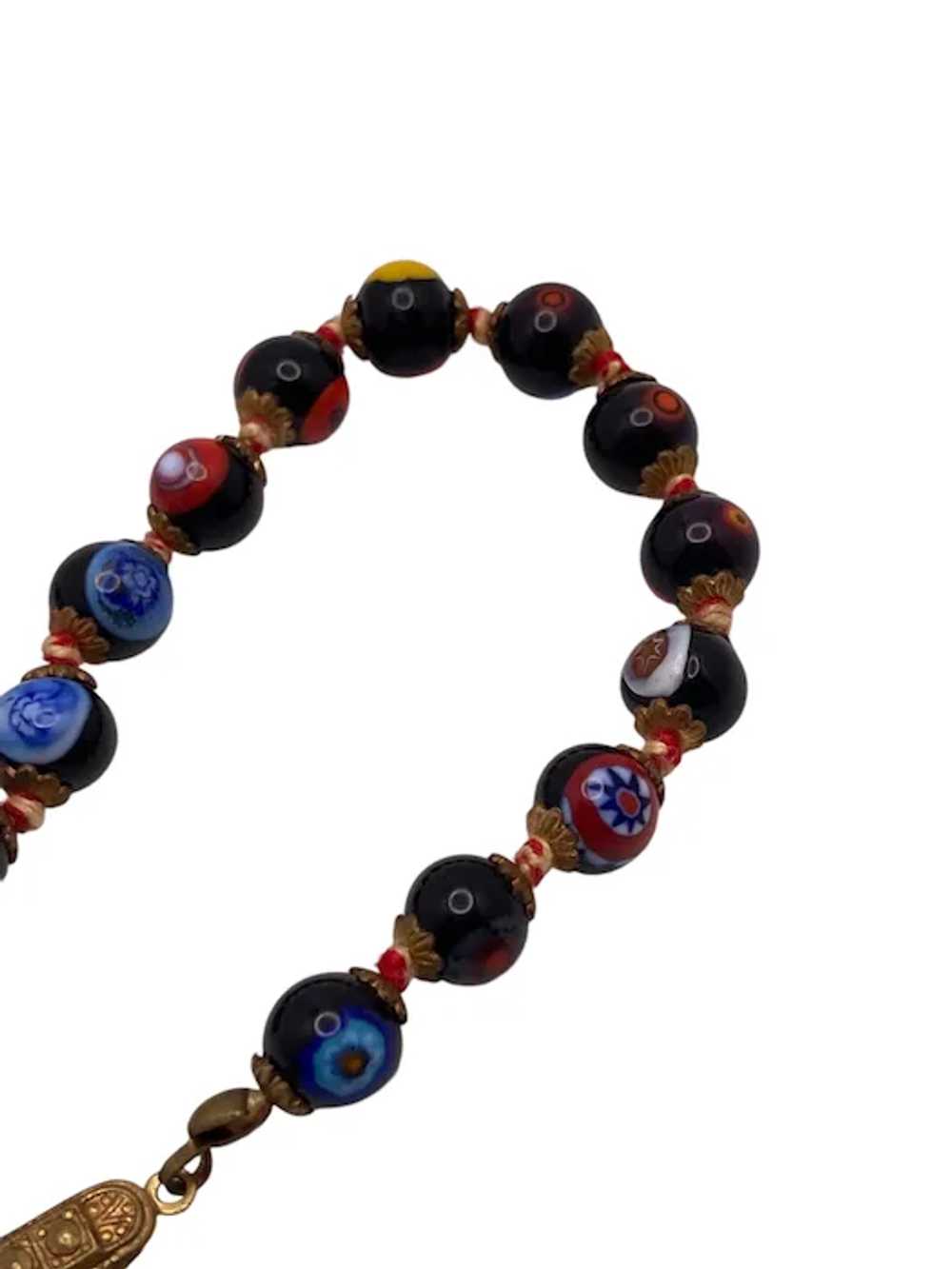 Vintage Italian Murano Millefiori Glass Bead Brac… - image 7