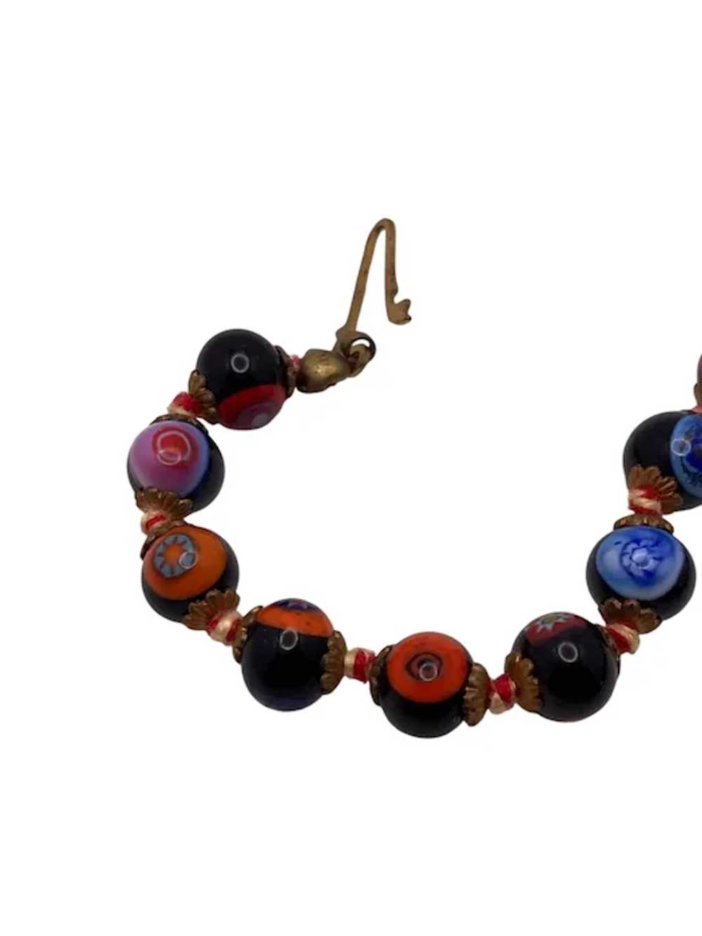 Vintage Italian Murano Millefiori Glass Bead Brac… - image 8