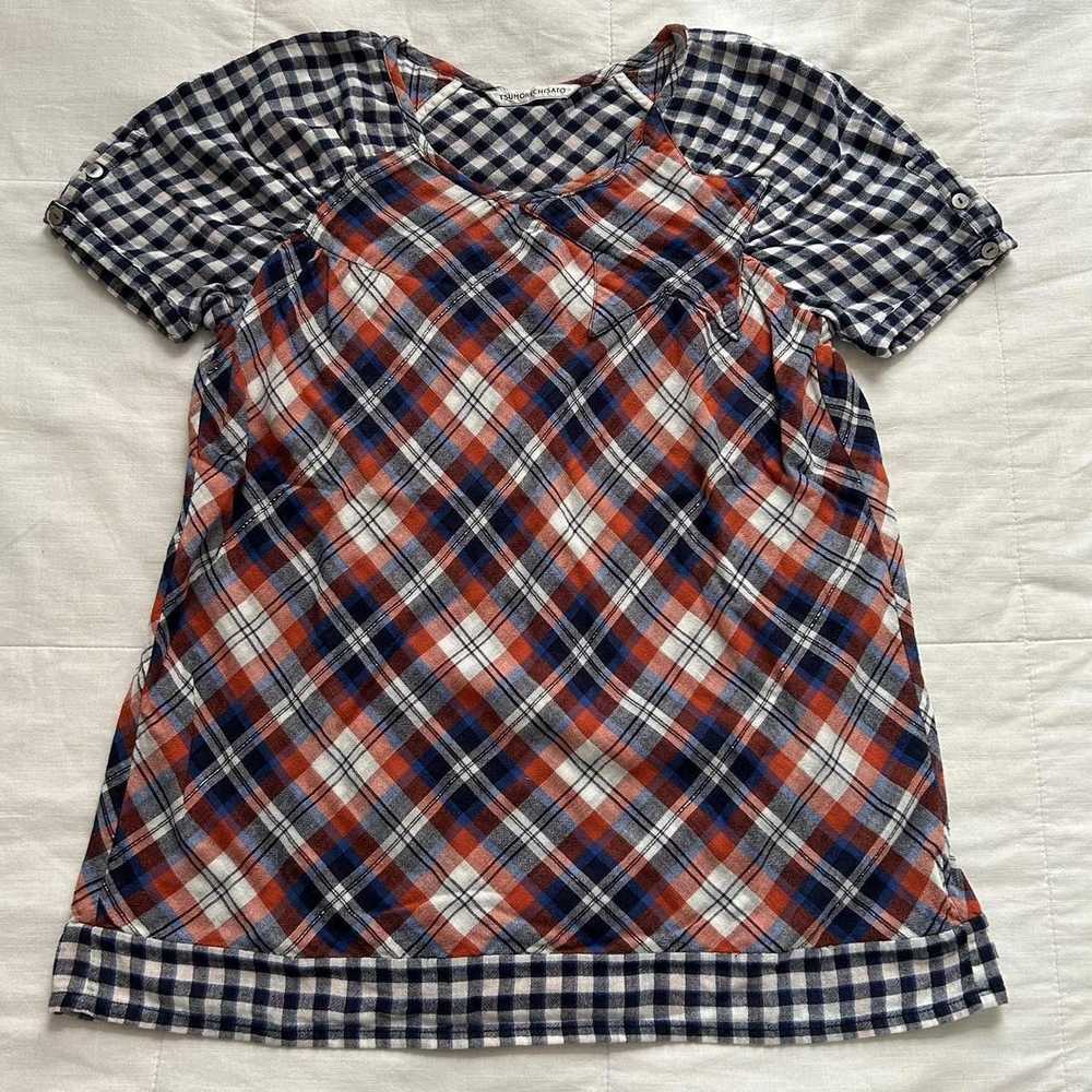 Tsumori Chisato Tsumori Chisato Plaid Mix Raglan … - image 4