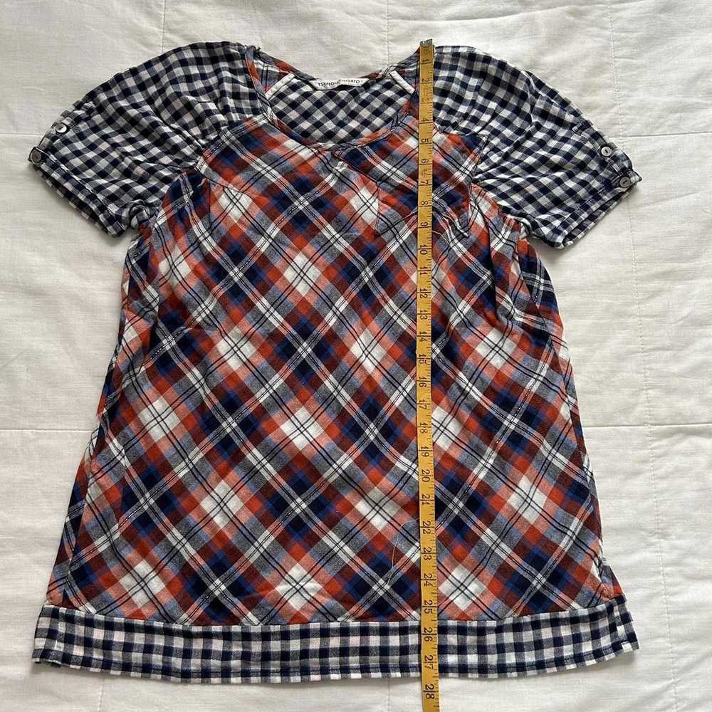 Tsumori Chisato Tsumori Chisato Plaid Mix Raglan … - image 8