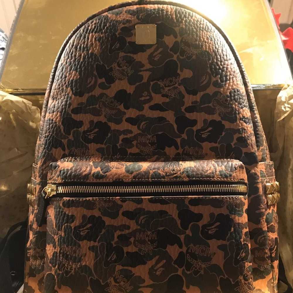 Bape × MCM Bape x MCM Stark Backpack - image 3