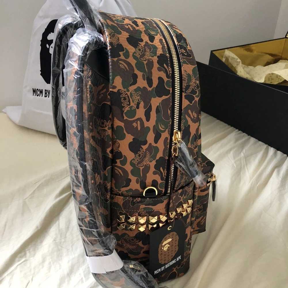 Bape × MCM Bape x MCM Stark Backpack - image 4