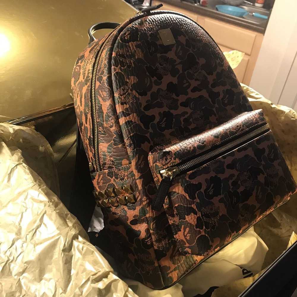 Bape × MCM Bape x MCM Stark Backpack - image 5