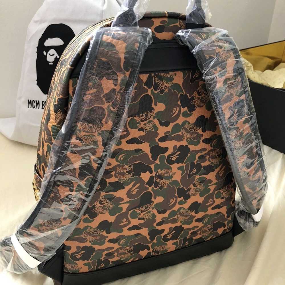 Bape × MCM Bape x MCM Stark Backpack - image 6