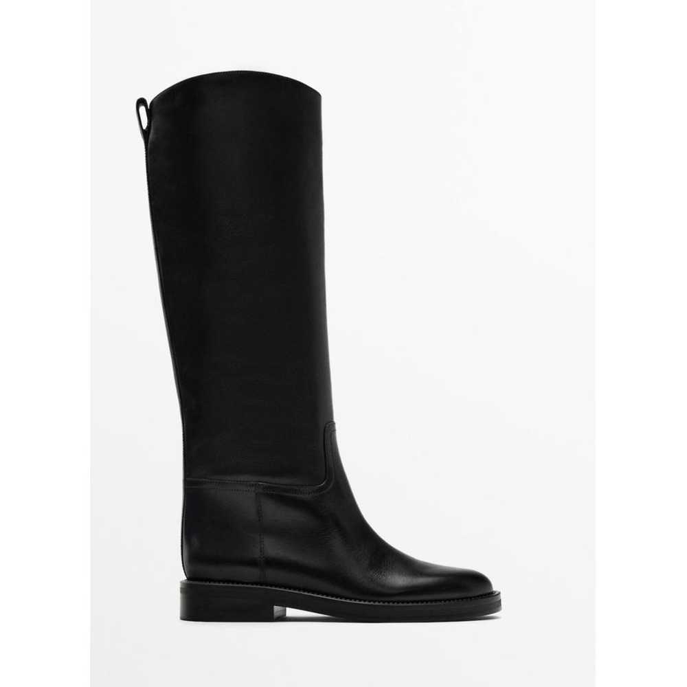 Massimo Dutti Leather riding boots - image 4