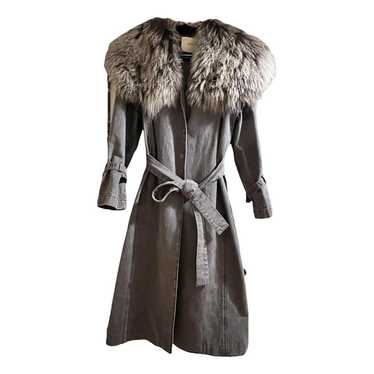 Sally Lapointe Mongolian lamb jacket