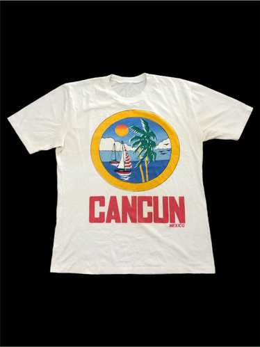 Vintage 90s Cancun Mexico Beach Tourist Tee