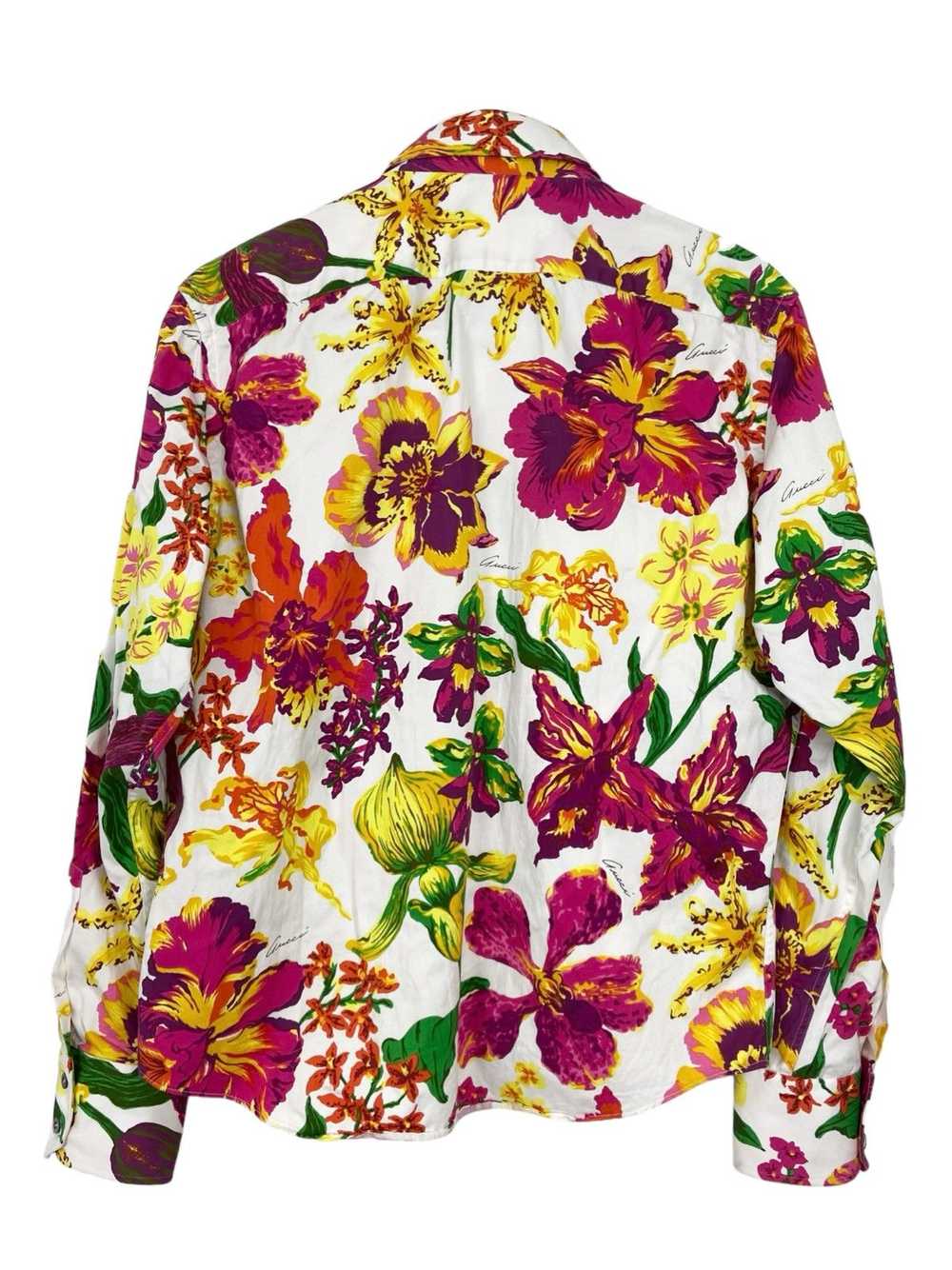 Gucci × Tom Ford S/S 1999 Runway Floral Print Shi… - image 2