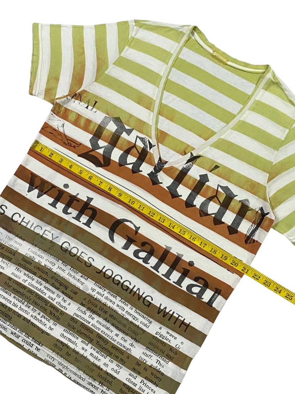 Galliano Galliano Gazette Newspaper T-Shirt - image 4