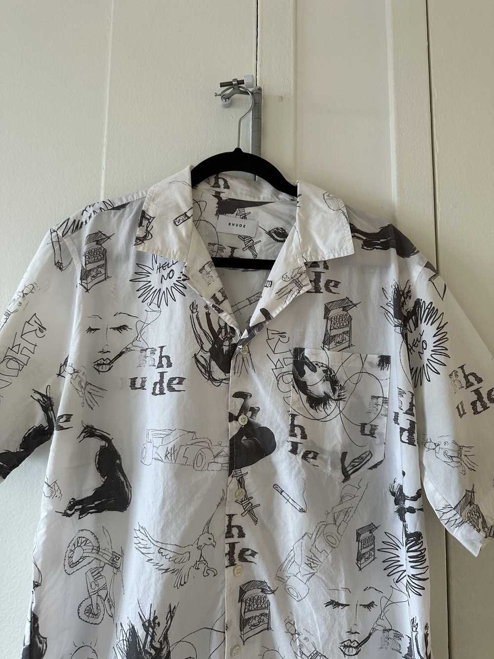 Rhude Rhude All Over Print Camp Collar Shirt - image 2