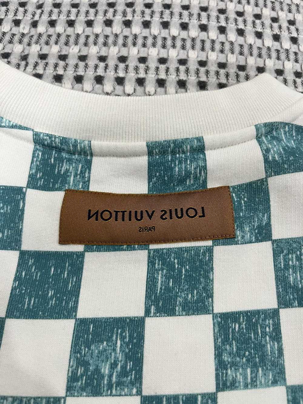 Louis Vuitton Turquoise Checkered Damier Sweater - image 4