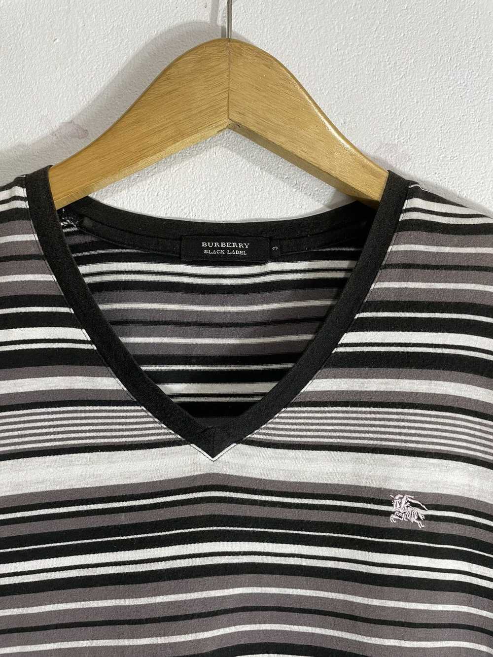 Burberry × Vintage Burberry Black Label striped T… - image 2