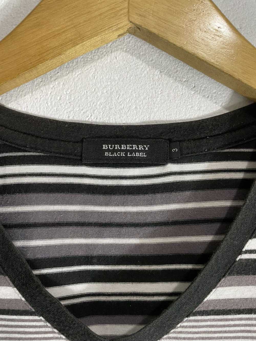 Burberry × Vintage Burberry Black Label striped T… - image 3