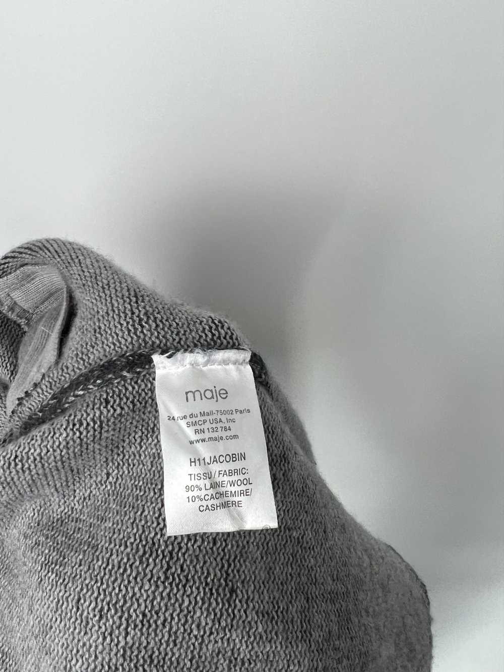 Cashmere & Wool × Maje Maje Gray Zipped Wool Cash… - image 7