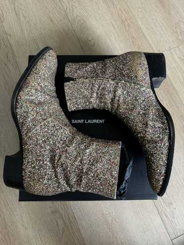 Saint Laurent Paris GRAIL Glitter Galactica Boots 