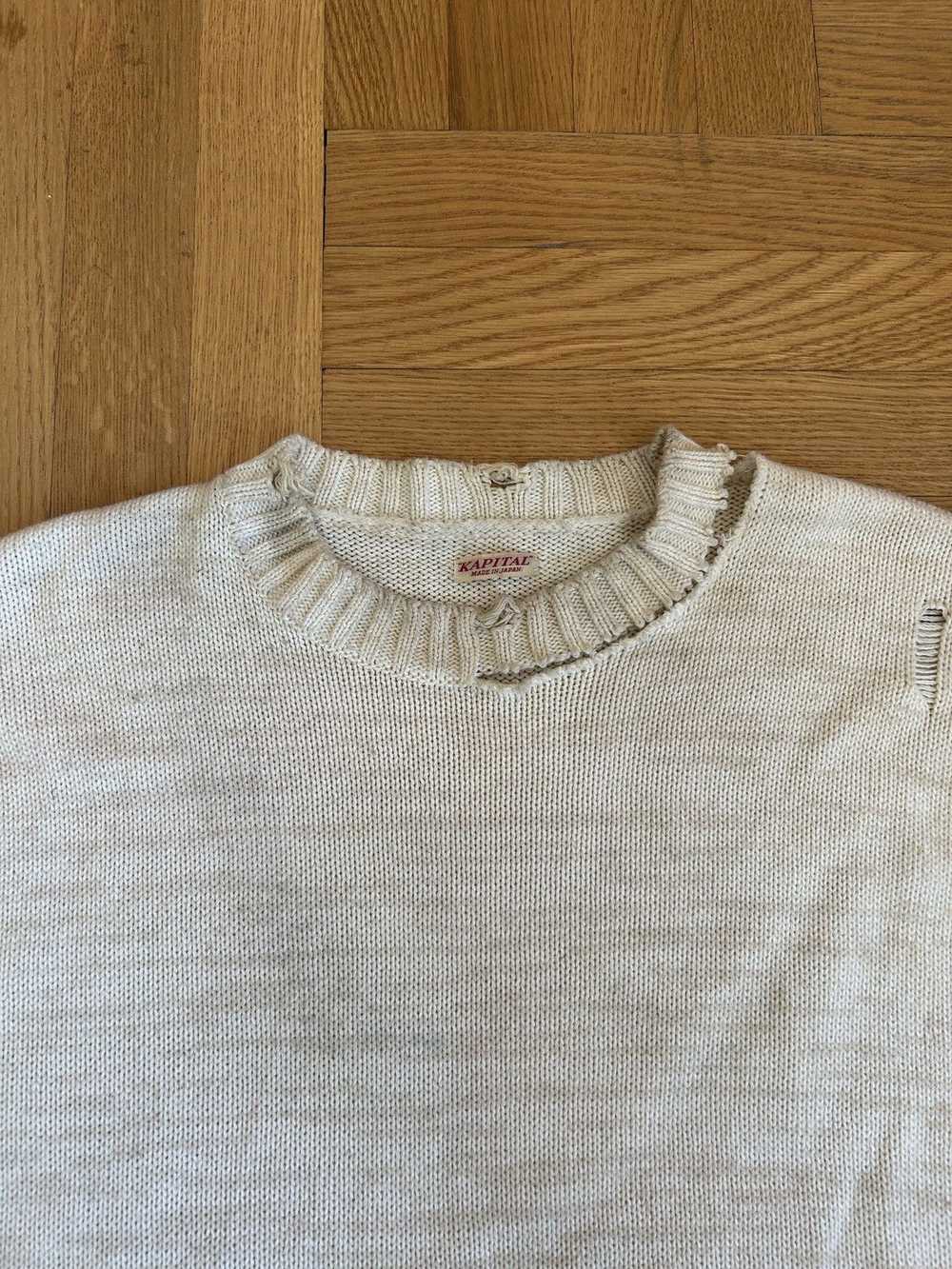 Kapital Hippy Sleeve Sweater Distressed - image 2