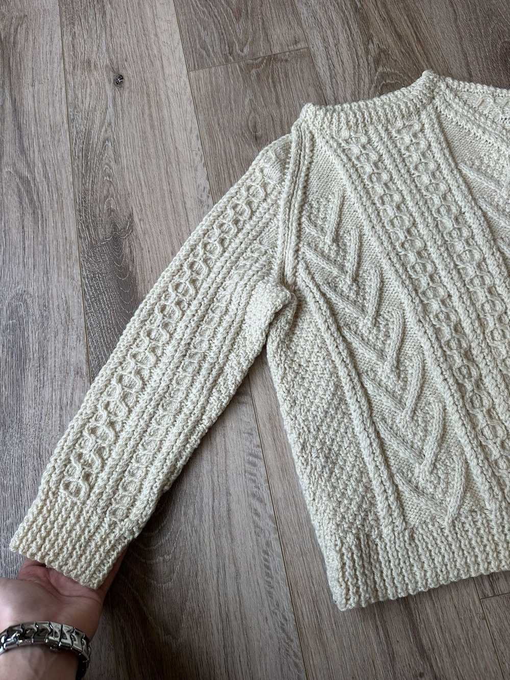 Coloured Cable Knit Sweater × Handknit × Vintage … - image 3