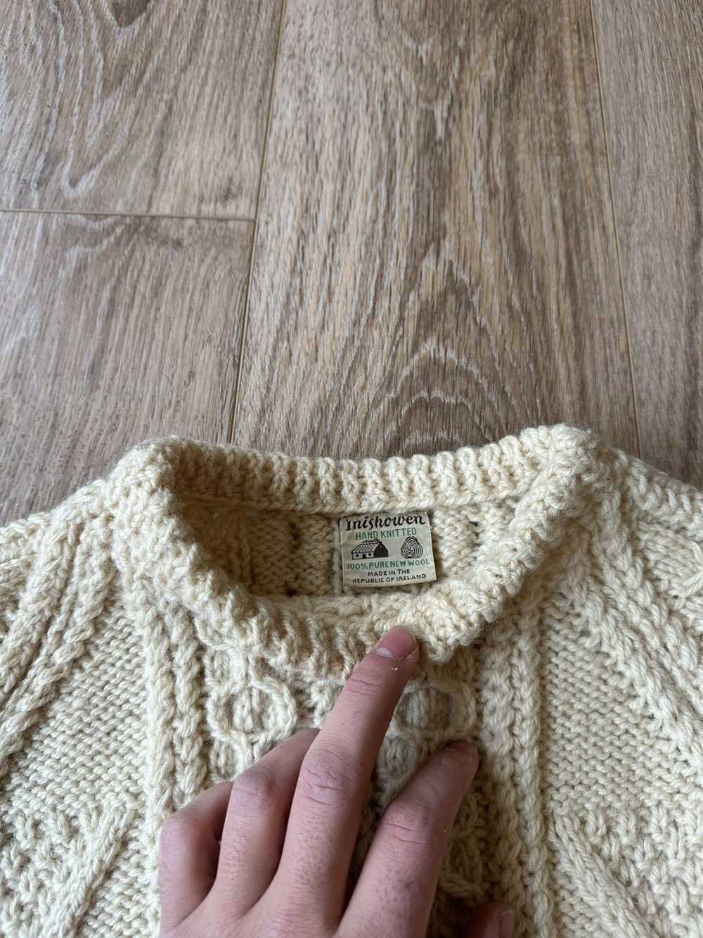 Coloured Cable Knit Sweater × Handknit × Vintage … - image 4