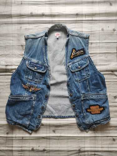 Vintage Lee Trevor Union Made Biker Denim Vest